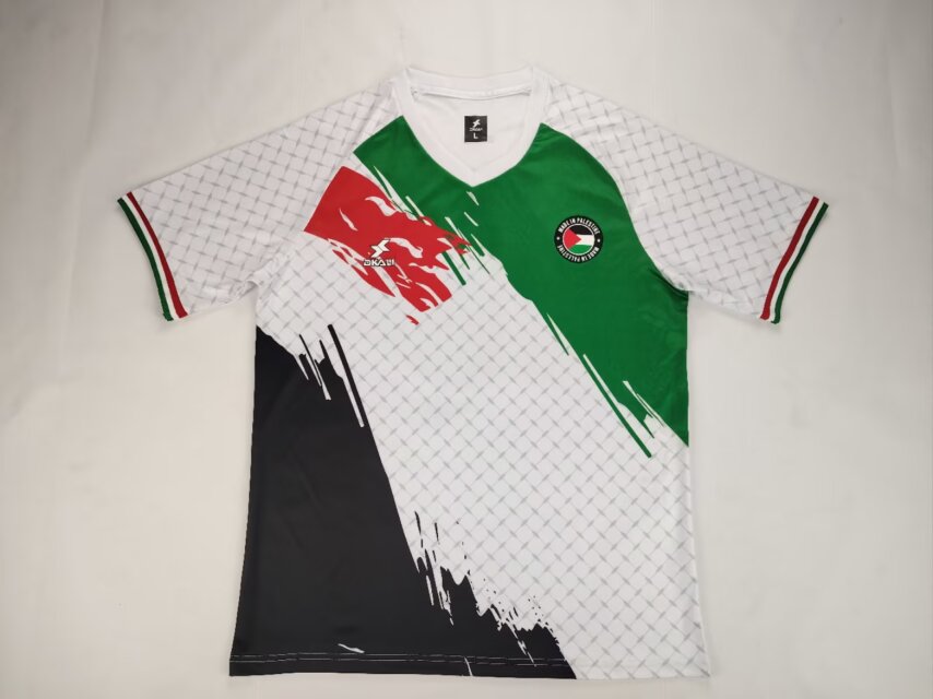 AAA Quality Palestine 24/25 White/Green/Black Training Jersey